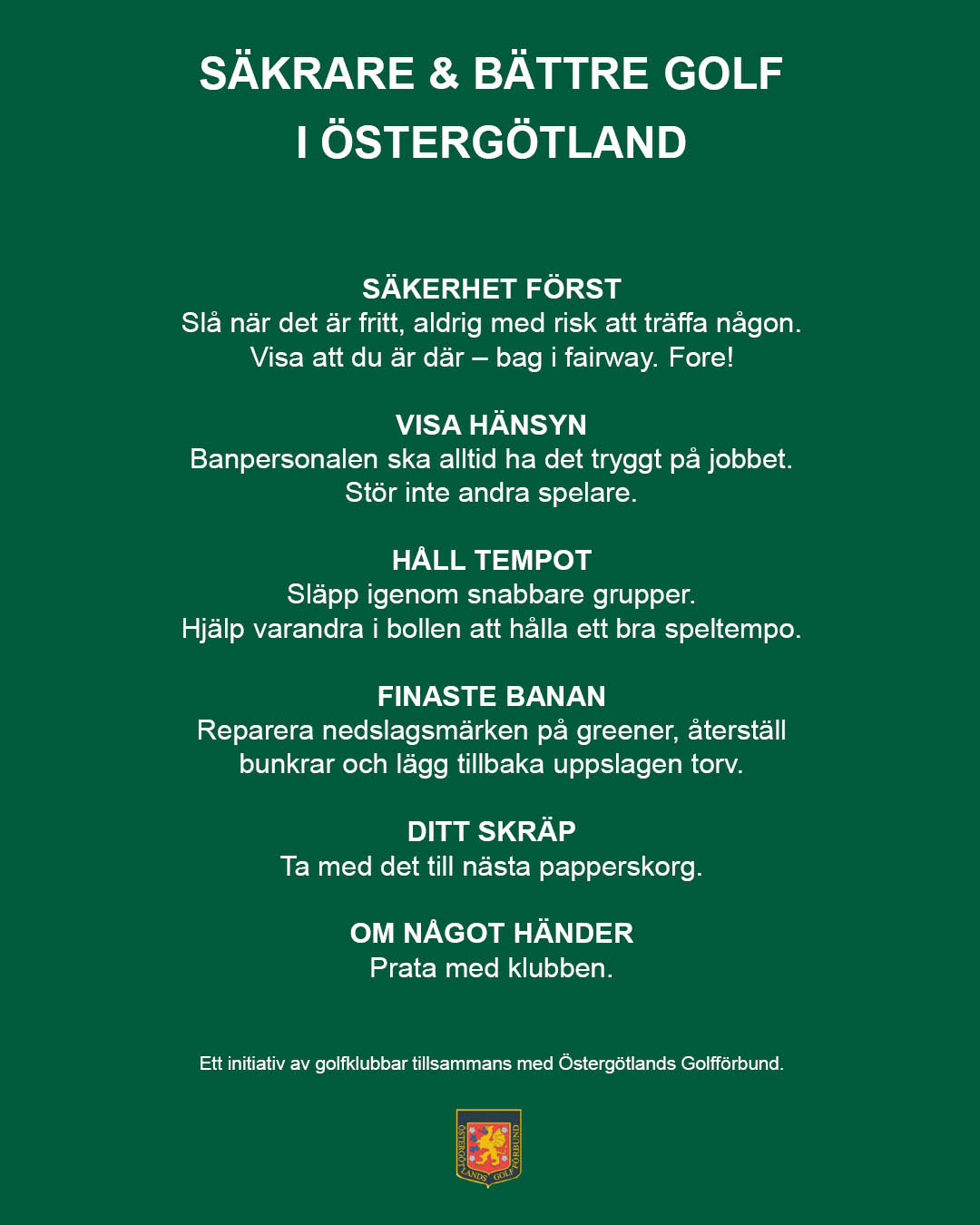 Golfvett Sociala medier Östgolfförbund