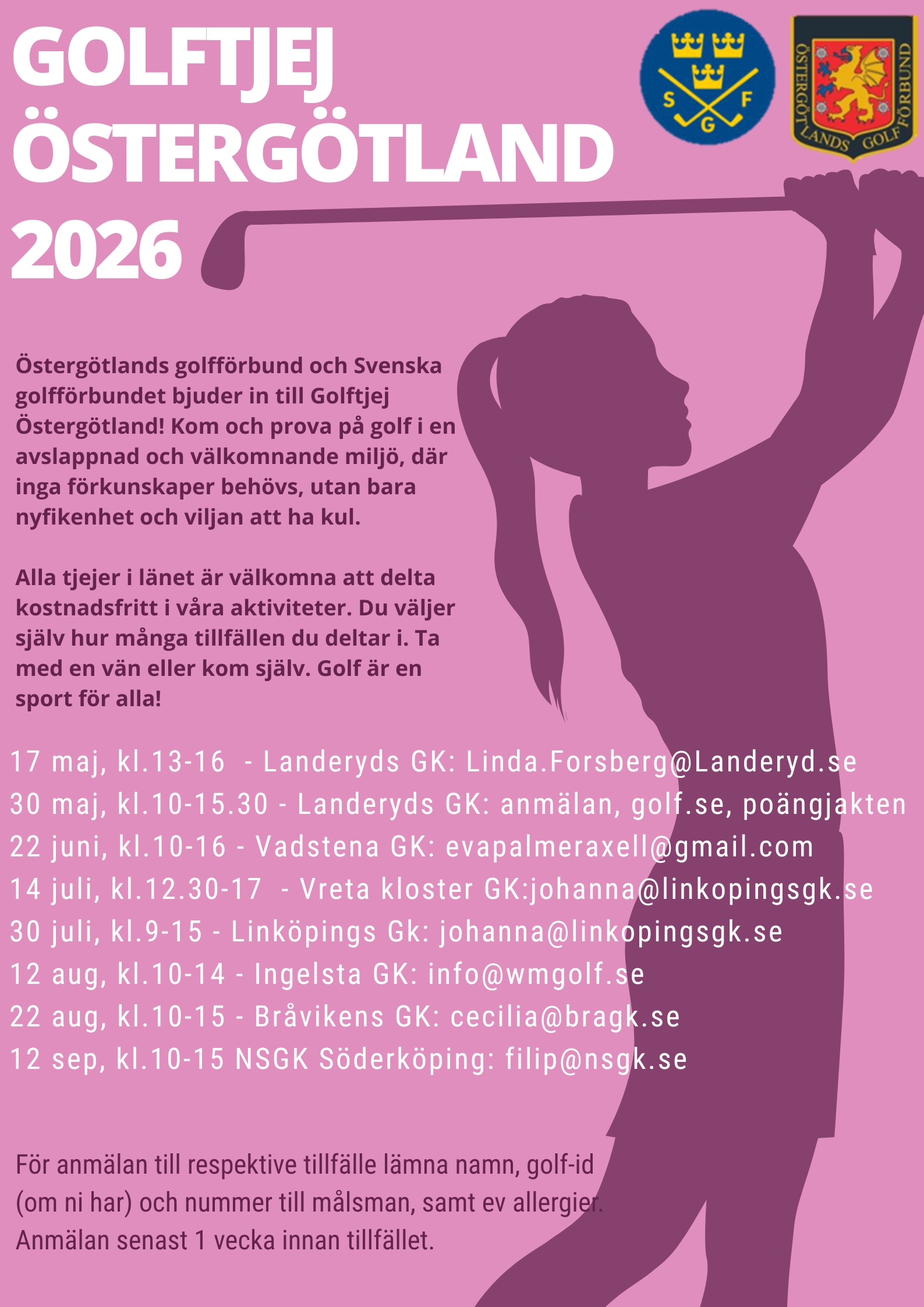 Golftjej östergötland 2026